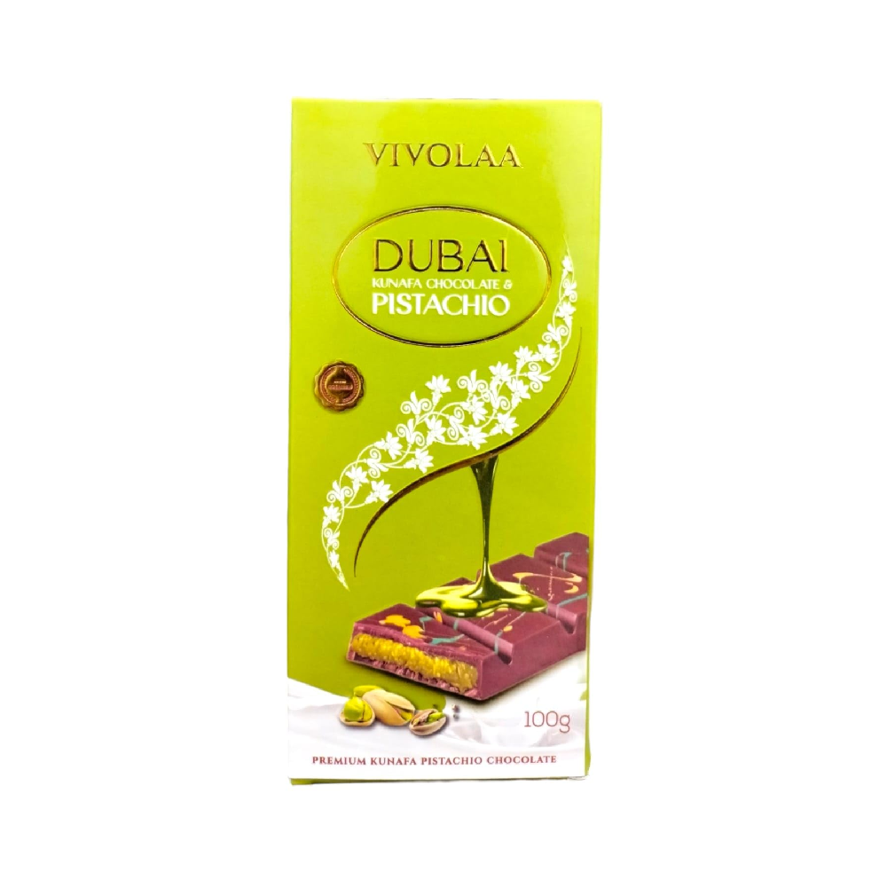VIVOLLA CHOCOLATE BAR KUNAFA & PISTACHIO 100 GM Default Title - MamasJan Grocery Food