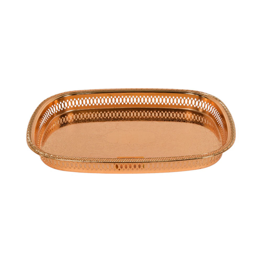 TRAY ZOLTEN RECT GOLD ZL2013646 Default Title - MamasJan Crockery