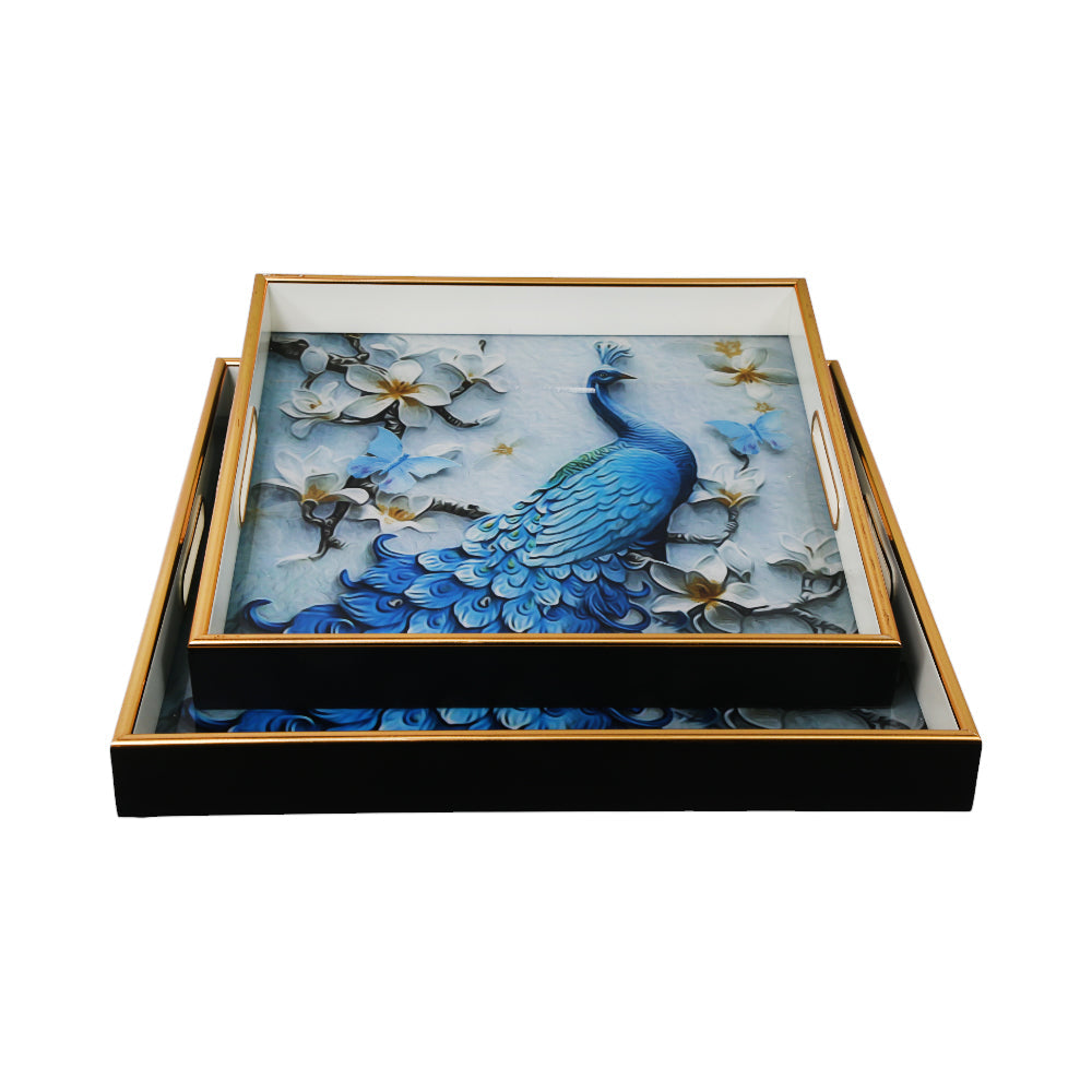 TRAY SET 2PC ANGELA RY240 Default Title - MamasJan Crockery