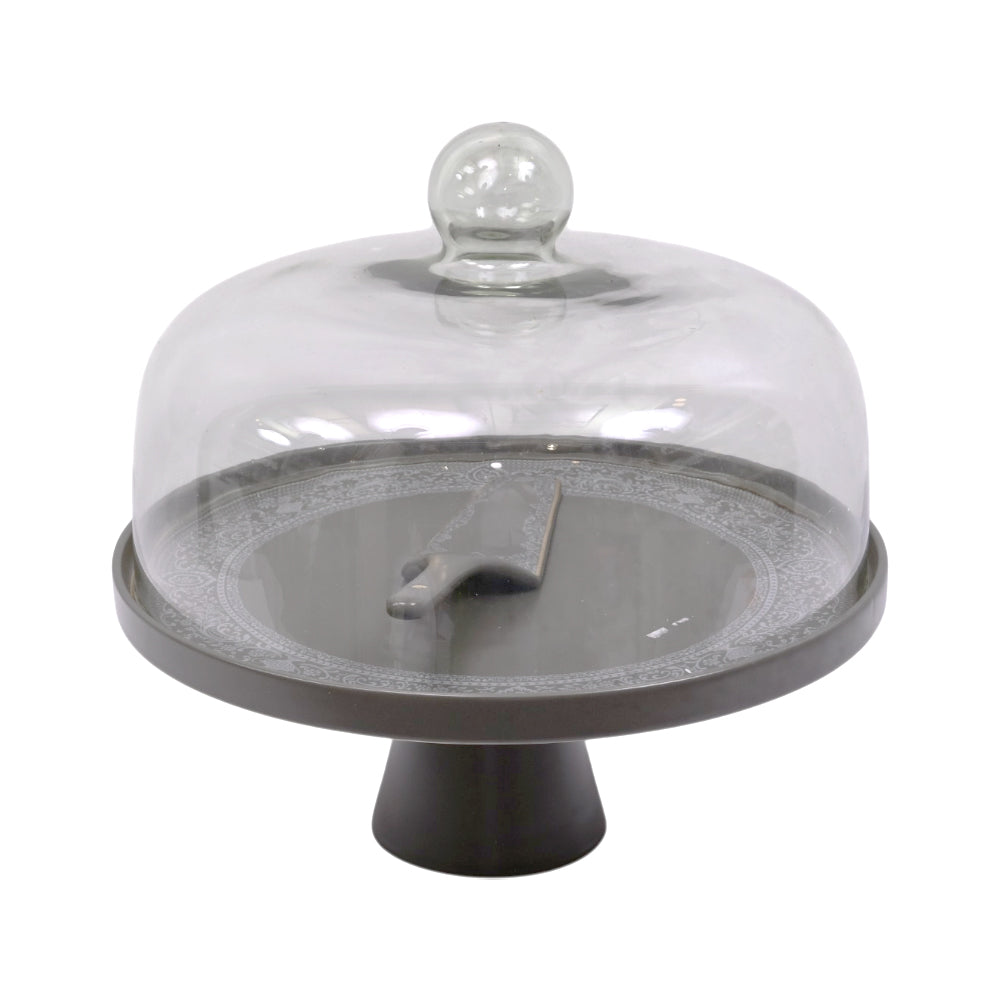 CAKE DISH WITH SPOON ANGELA MK266 Default Title - MamasJan Crockery