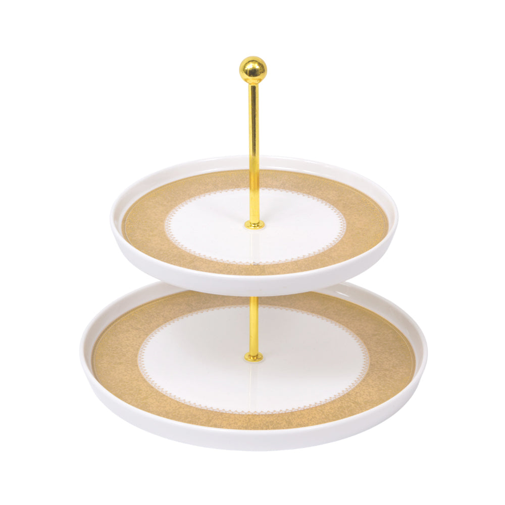 DISH CAKE 2TIRE ANGELA MK384 Default Title - MamasJan Crockery