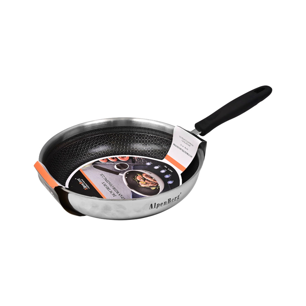 FRY PAN ALPEN BERG 24 CM HONEY COMB STAINSTEEL HP-101 Default Title - MamasJan Crockery