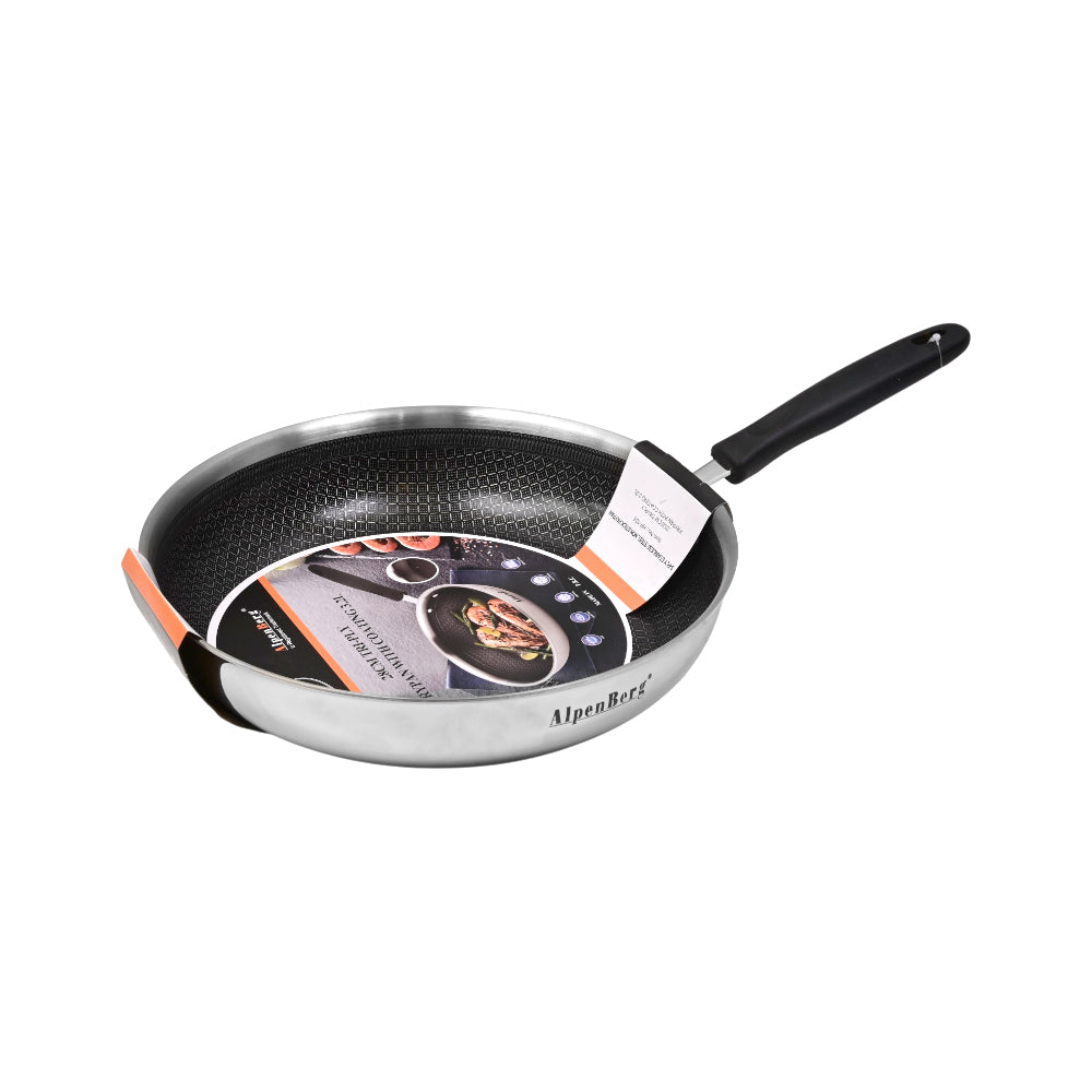 FRY PAN ALPEN BERG 28 CM HONEY COMB STAINSTEEL HP-103 Default Title - MamasJan Crockery