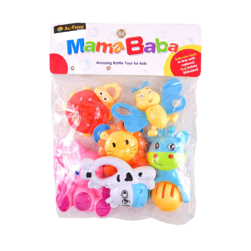 RA-09 RATTLE SET 6PCS IN PVC HST Default Title - MamasJan Toys