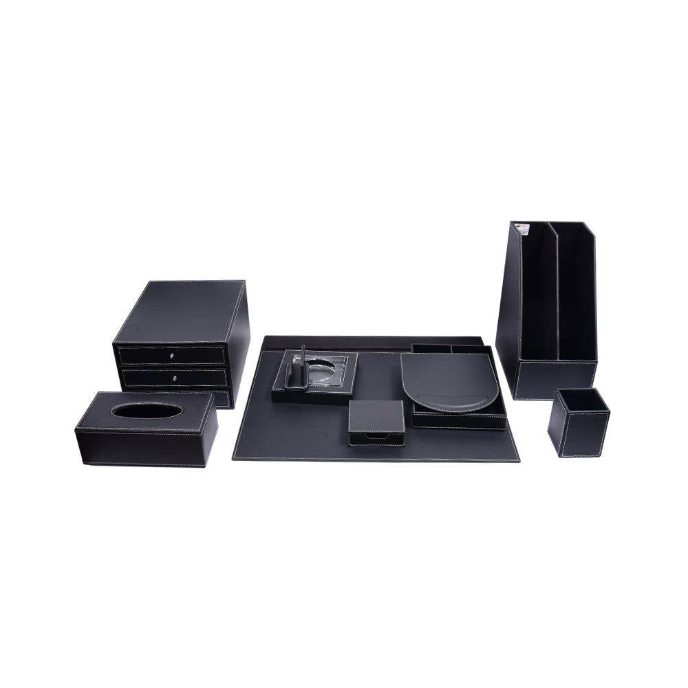 OFFICE SET 11PC LEATHER IR T-2002 Default Title - MamasJan Décor