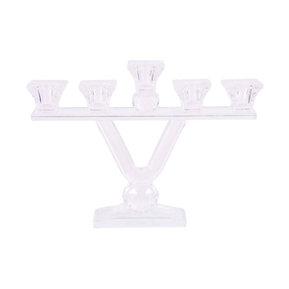 CANDLE STAND CRYSTAL IR H288F-2S Default Title - MamasJan Decoration