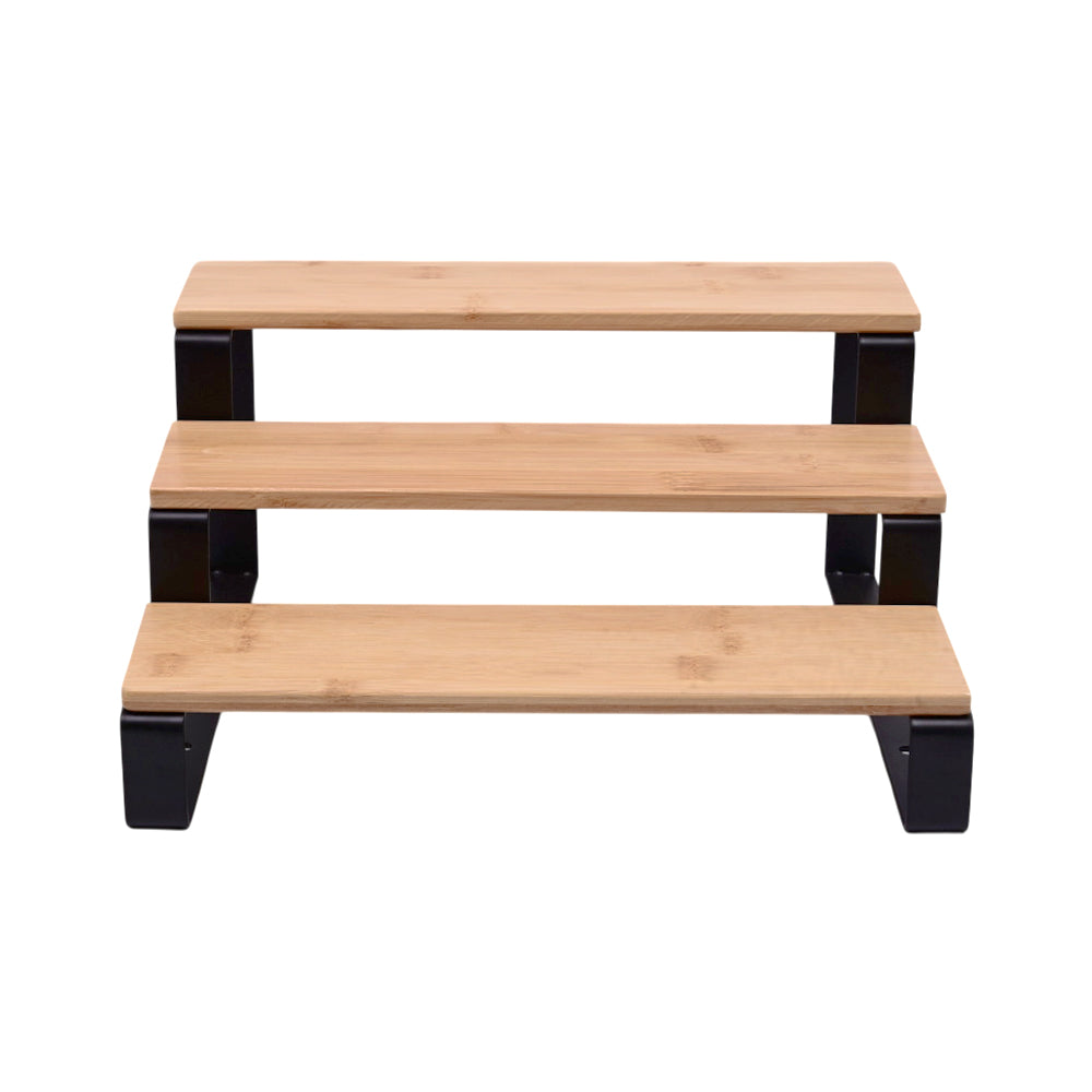 PASTRY STAND 3 TIER WOODEN BAM-12 Default Title - MamasJan Crockery