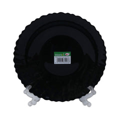 PLATE DEEP BLACK MANAL ROUND B0104 Default Title - MamasJan Crockery