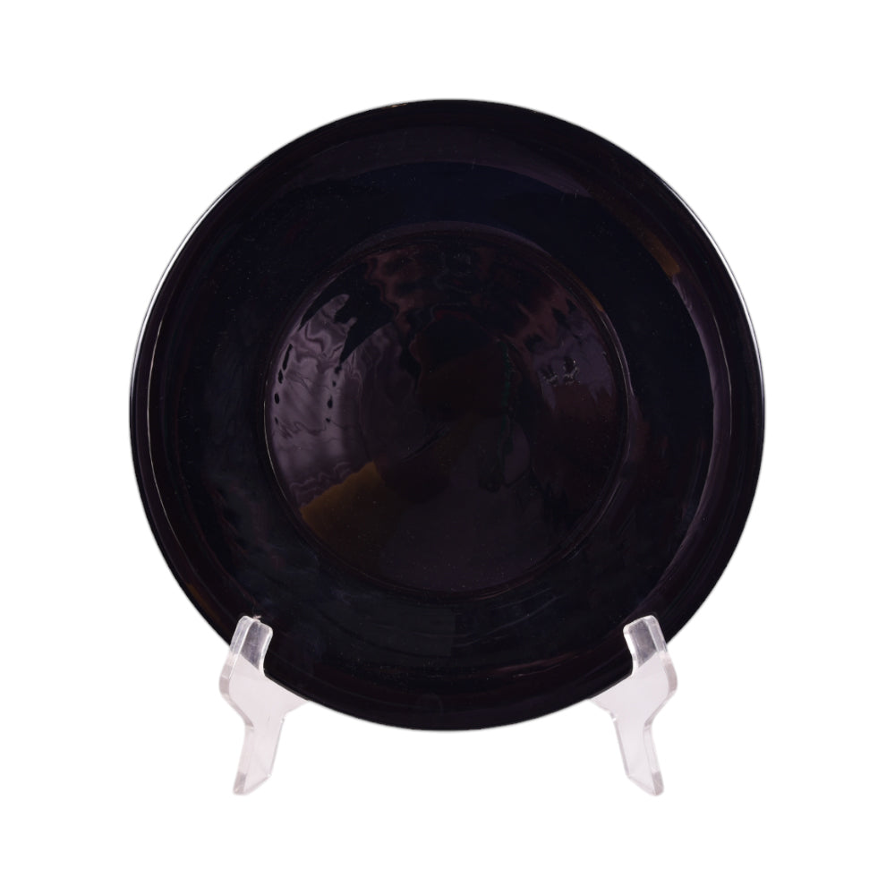 PLATE DINNER MANAL BLACK ROUND B0011 Default Title - MamasJan Crockery