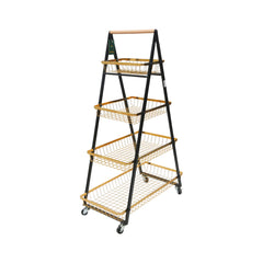 KITCHEN TROLLEY MULTI-FUNCTIONAL 4TIRE MJ4033 Default Title - MamasJan Crockery
