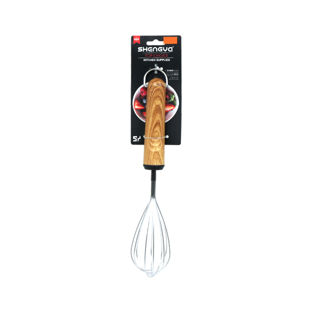 EGG MIXER SHENGYA WOODEN HANDLE K0926T ZIK Default Title - MamasJan Crockery