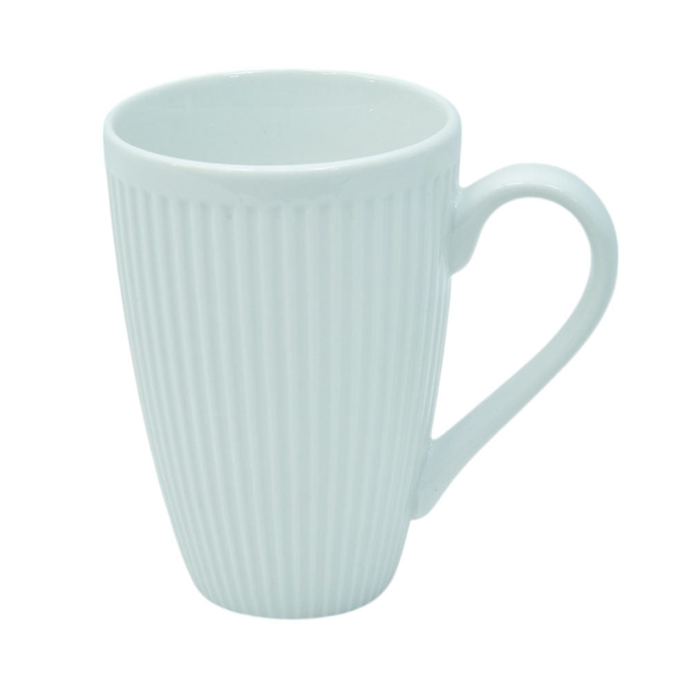 MUG PORCELAIN STRIPE WHITE LYMG30PL2WH Default Title - MamasJan Crockery