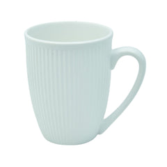 MUG PORCELAIN MATT GLAZE STRIPE WHITE LYMG36MG2WH Default Title - MamasJan Crockery