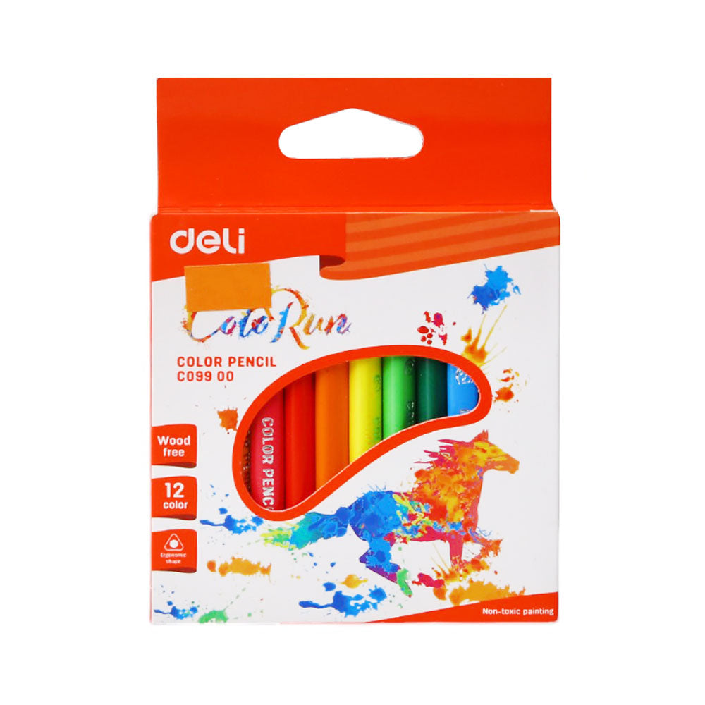 C09900 DELI COLOR PENCIL MINI 12PCS Default Title - MamasJan Toys
