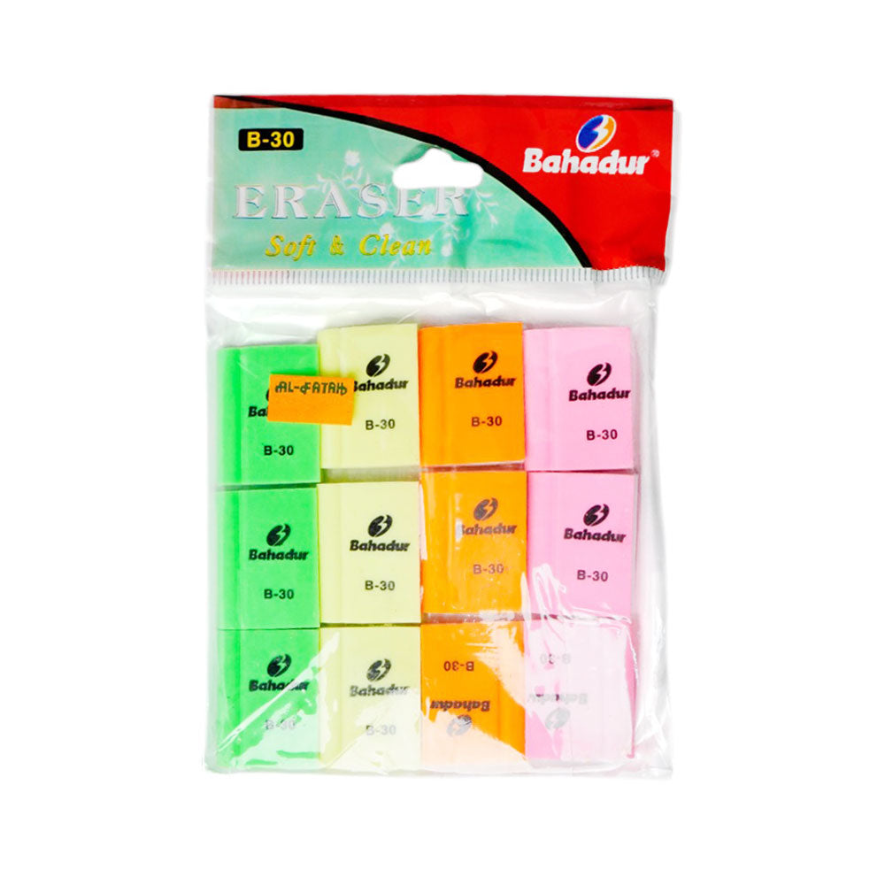 B-30 BAHADUR ERASER 12PC PACK B.I Default Title - MamasJan Toys