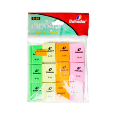 B-30 BAHADUR ERASER 12PC PACK B.I Default Title - MamasJan Toys