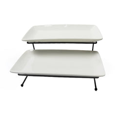 DISH SERVING BRILLIANT 2 TIER BR0065 BASIC Default Title - MamasJan Crockery