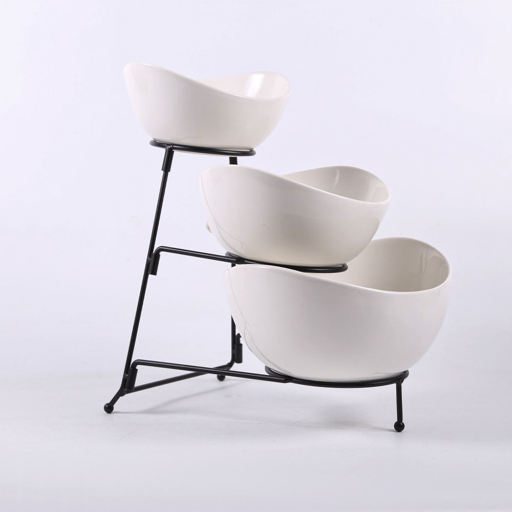 BOWL SERVING REGENT BRILLIANT 3TIER BR0105 BASIC Default Title - MamasJan Crockery