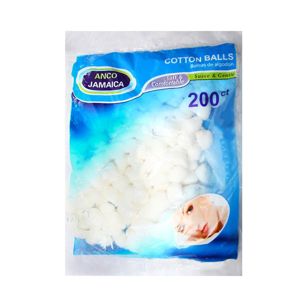 ANCO JAMAICA COTTON BALLS 200PC IR 8-4 Default Title - MamasJan Makeup