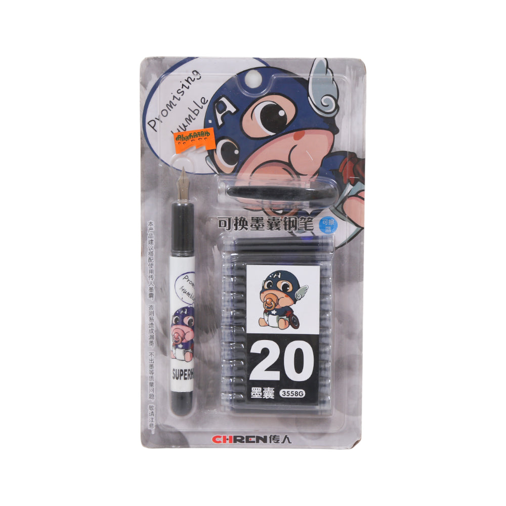 3558-1 FANCY INK PEN W 20 REFILLS Z.B Default Title - MamasJan Toys