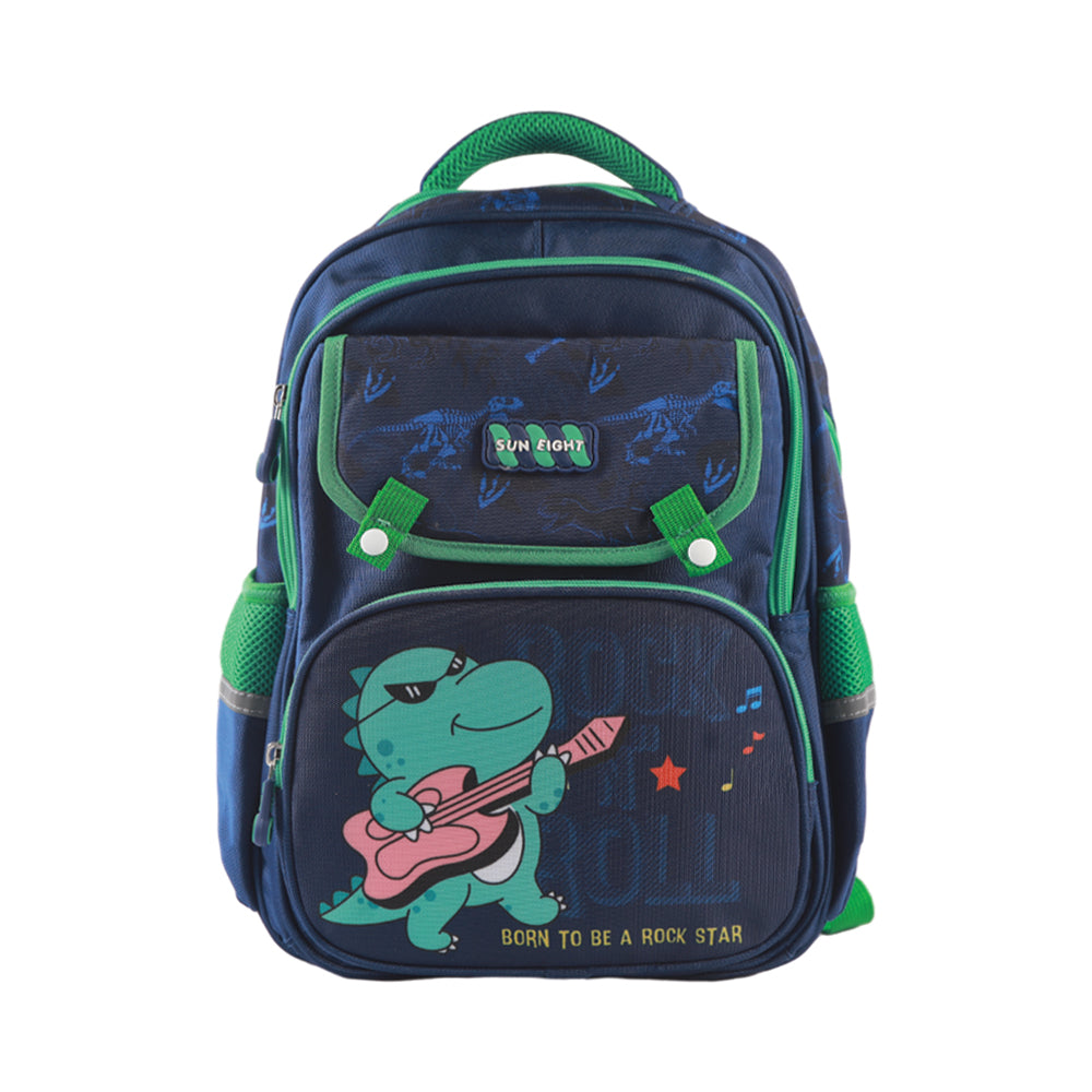 22115 KIDS SCHOOL BACK PACK NAVY/GREEN 16INCH IR Default Title - MamasJan Toys