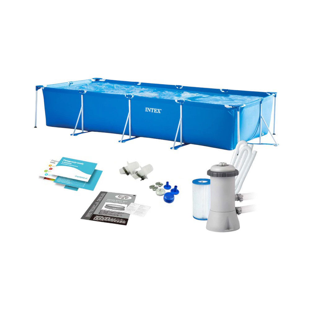 28274 INTEX RECTANGLE FRAME POOL SET 177*86*33 A.I (6+YER) Default Title - MamasJan Toys