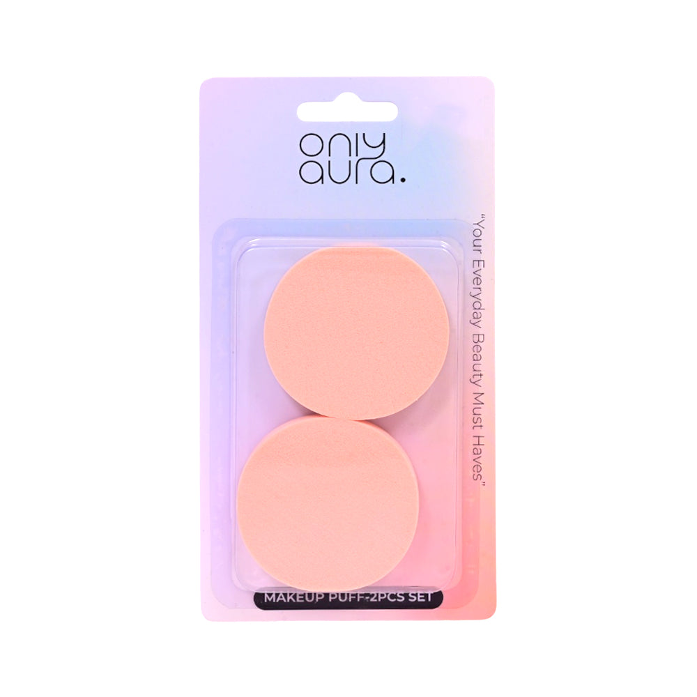 ONLY AURA MAKEUP PUFF ROUND 2PCS SET FF101 Default Title - MamasJan Makeup
