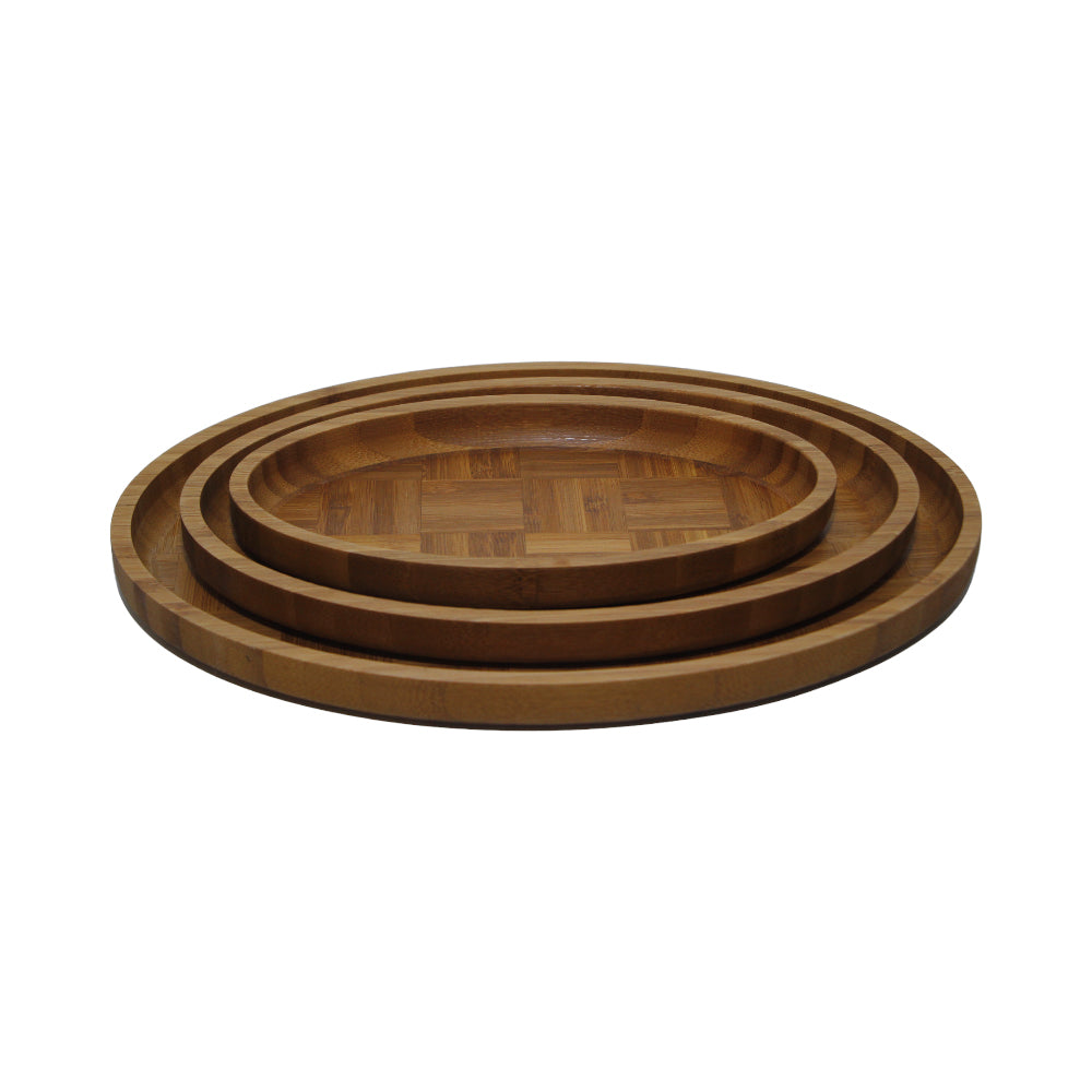 TRAY SET 3PC BAMBOO IR 2436-17 Default Title - MamasJan Crockery