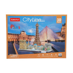 MC254H CUBICFUN 3D PUZZLE CITY LINE PARIS 114PC Default Title - MamasJan Toys