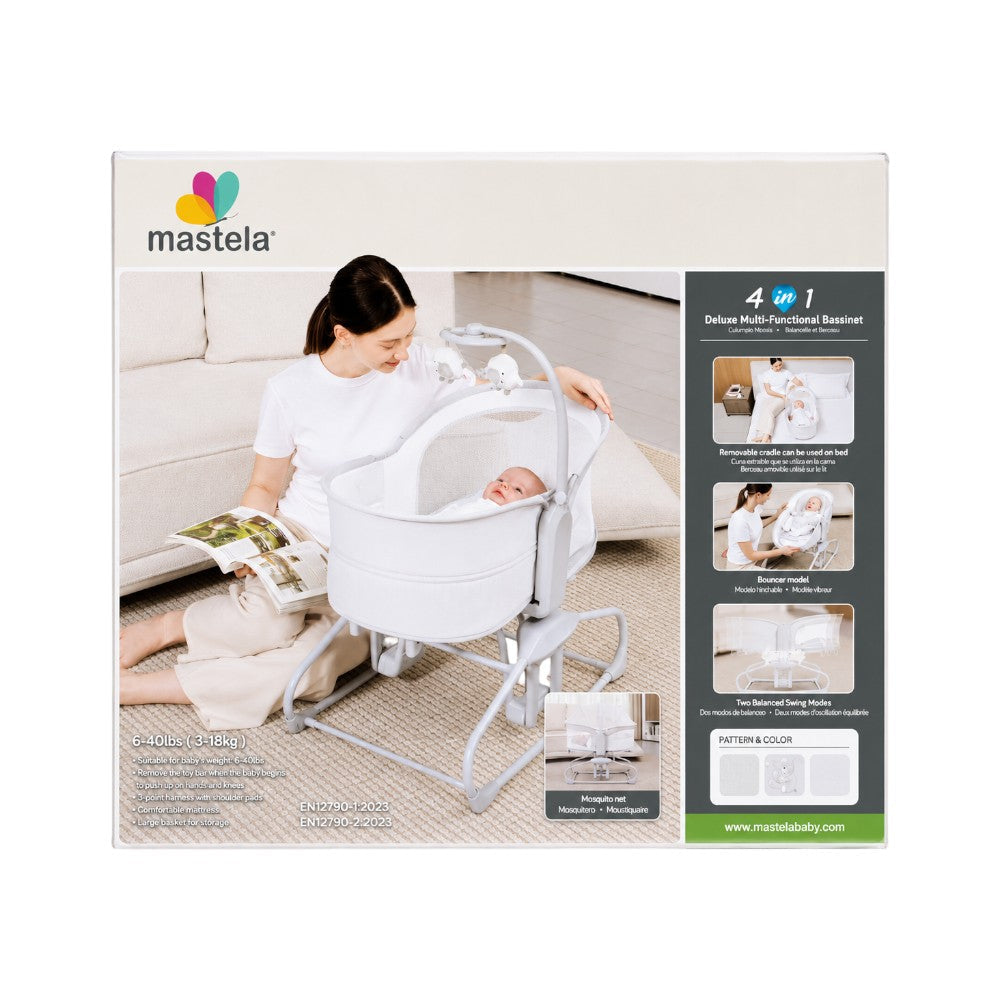 9877 MASTELA DELUX BASSINET 4IN1 BBZ Default Title - MamasJan Toys