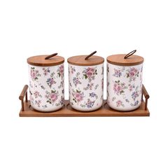 JAR SET 4 PCS PORCELAIN IR QX17/ZY1175-2 Default Title - MamasJan Crockery