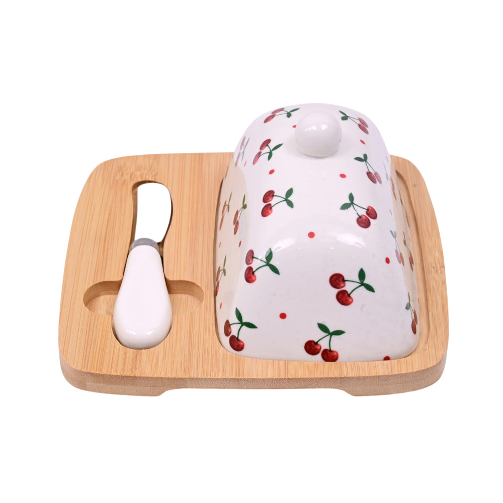 DISH BUTTER SET 3 PCS PORCELAIN IR QX29/ZY1284-2 Default Title - MamasJan Crockery