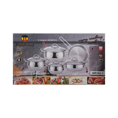 DAGCHI SET 9PC STAINLESS STEEL HR160-1 Default Title - MamasJan Crockery