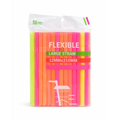 FLEXIBLE STRAW LARGE 50PC PACK IR HJ-14/6030 Default Title - MamasJan Grocery Non Foods