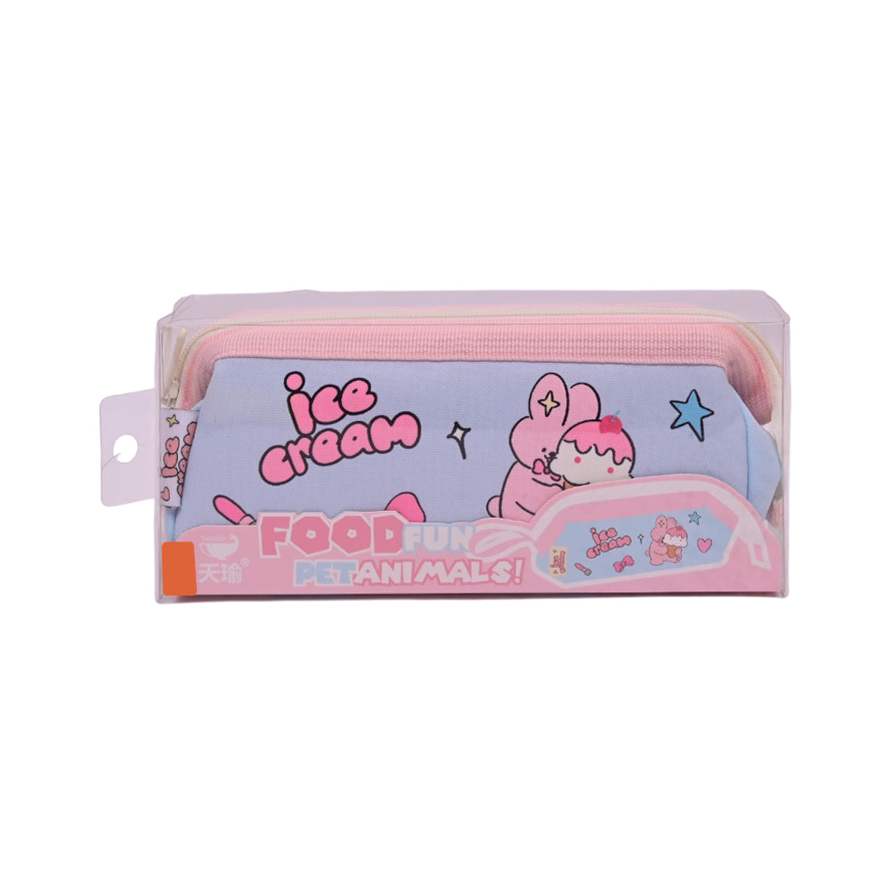 25290 PENCIL POUCH FOOD FUN IR Default Title - MamasJan Toys
