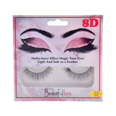BEAUTIFUL KISS EYELASH 8D 1PAIR IR E-7398 Default Title - MamasJan Makeup