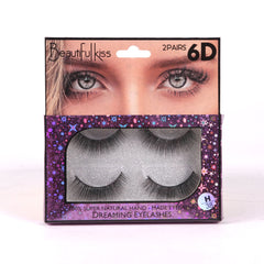 BEAUTIFUL KISS 6D EYE LASHES 2 PAIR PACK IR E-7494 Default Title - MamasJan Makeup