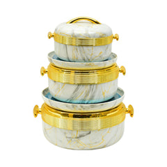 HOT POT SET 3PC SOUTHWEST KINNO LBFW2140T WHITE MARBLE Default Title - MamasJan Crockery