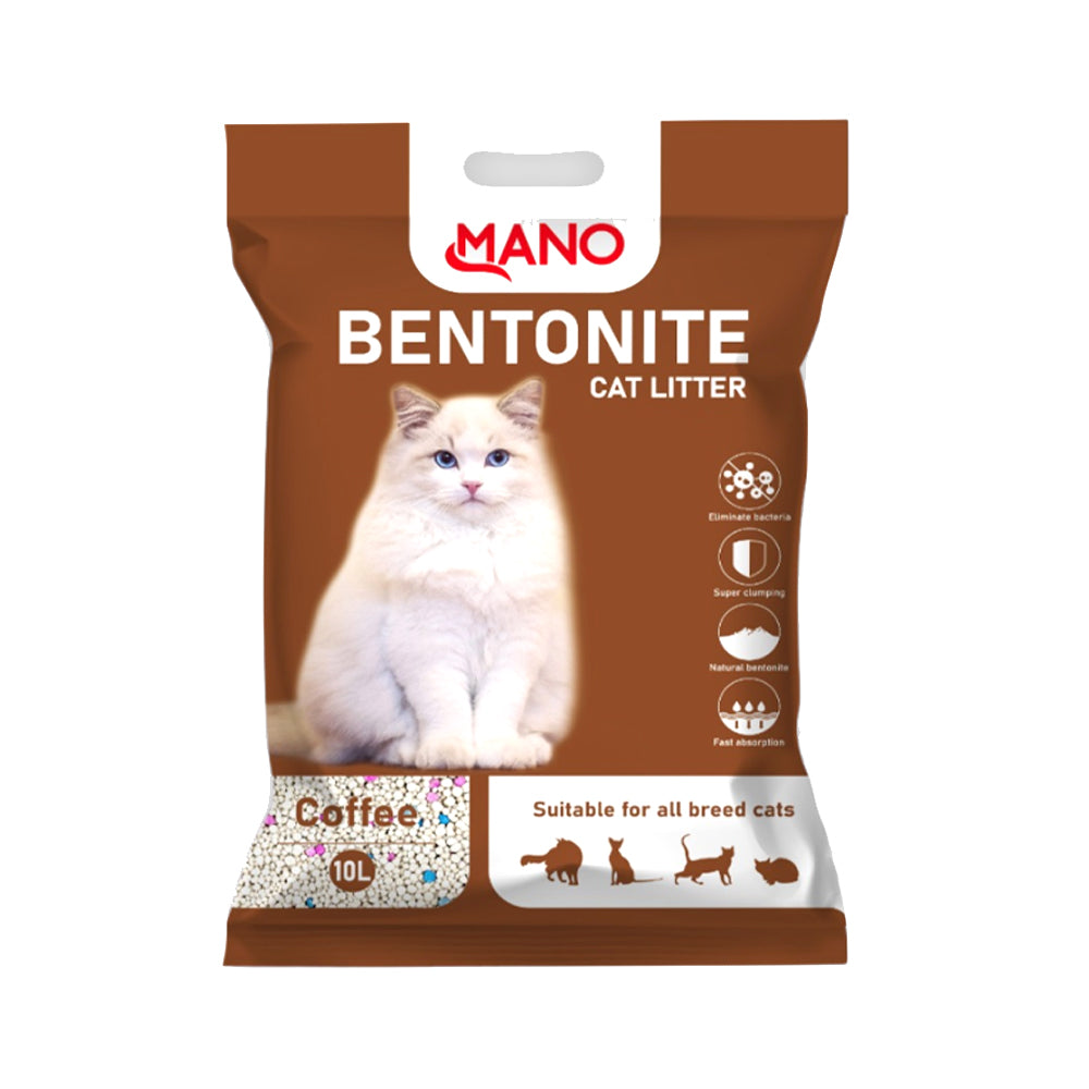 MANO BENTONITE CAT LITTER COFFEE 10L/8K.G Default Title - MamasJan Pet Essentials