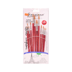 G818-12A ART PAINT ROUND BRUSH 12PCS Default Title - MamasJan Toys
