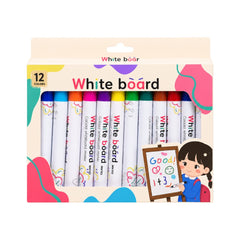 322000 WHITE BOARD COLOUR MARKER 12PC IR Default Title - MamasJan Toys