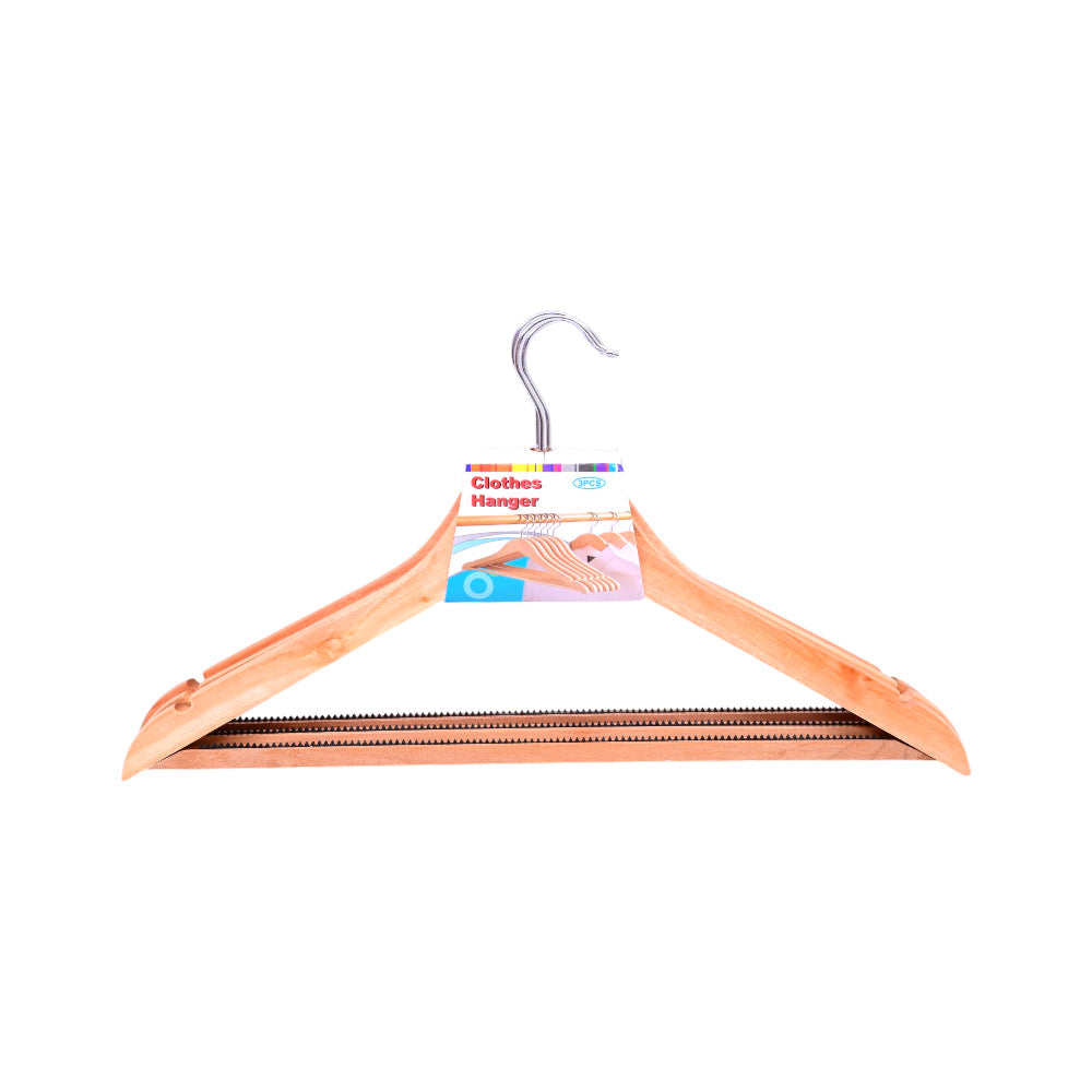 WOODEN CLOTH HANGER 3PC PACK IR P66 Default Title - MamasJan Grocery Nonfood