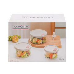 BOWL SET 3PC DIAMONDS TW-7 Default Title - MamasJan Crockery