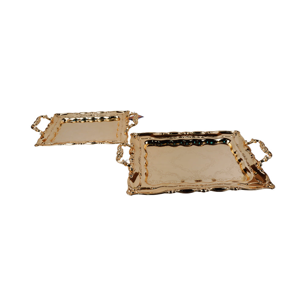 TRAY SET STEEL NAJIB 2PC NB4175 Default Title - MamasJan Crockery