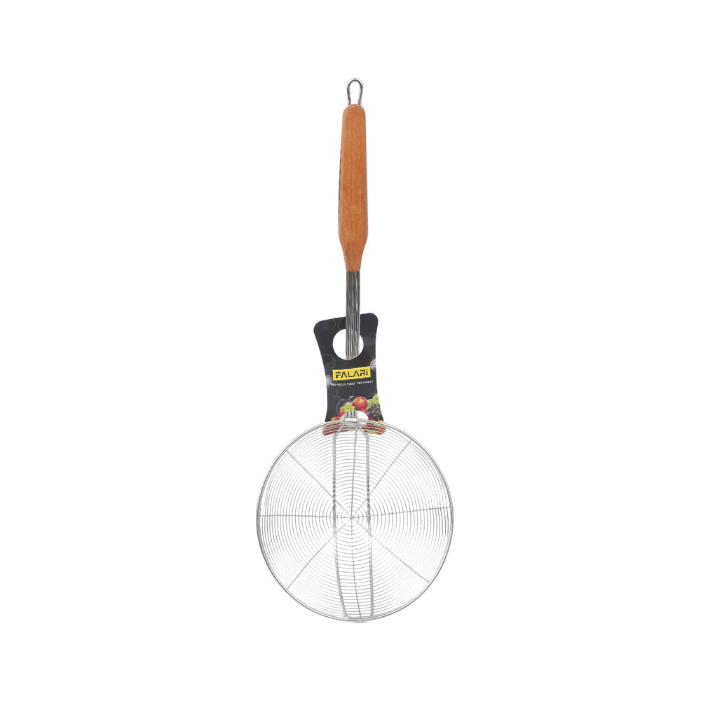 FRY STRAINER STEEL WOOD HANDLE 18CM Default Title - MamasJan Crockery