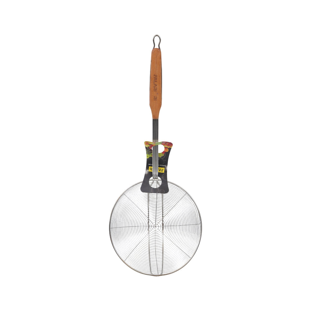 FRY STRAINER STEEL WOOD HANDLE 20CM Default Title - MamasJan Crockery