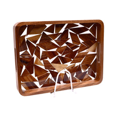 TRAY WOODEN IR YH6-37L Default Title - MamasJan Crockery
