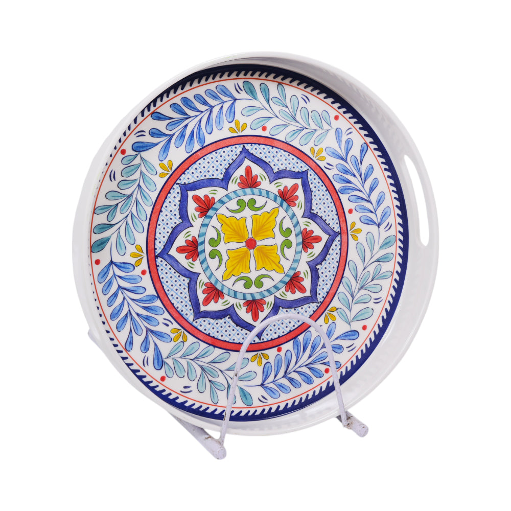 TRAY MELAMINE ROUND 700089 Default Title - MamasJan Crockery