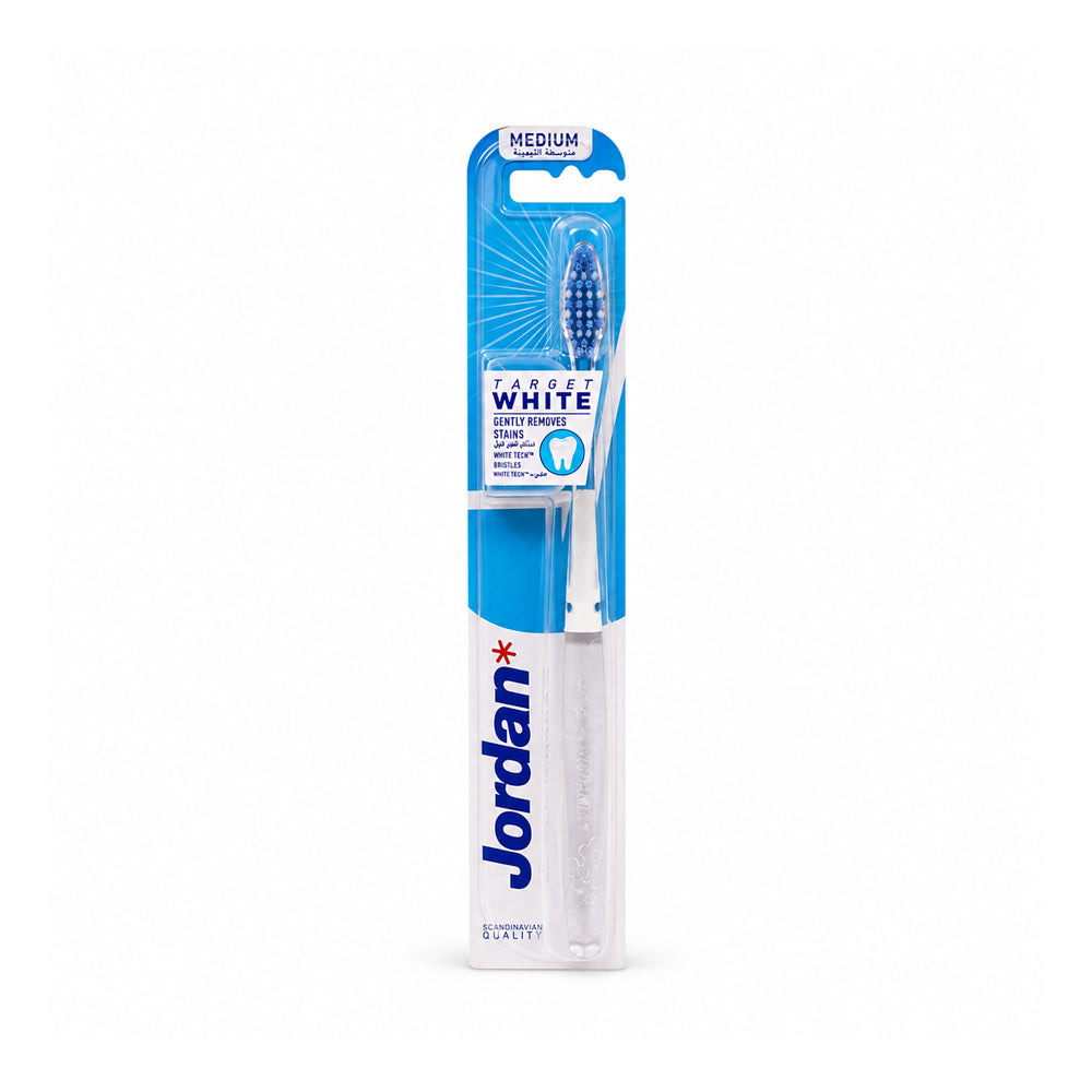 JORDAN TOOTH BRUSH TARGET WHITE MEDIUM BASIC Default Title - MamasJan Grocery Nonfood