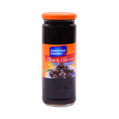 AMERICAN GARDEN BLACK OLIVES WHOLE 450 GM BASIC Default Title - MamasJan GroceryFoods
